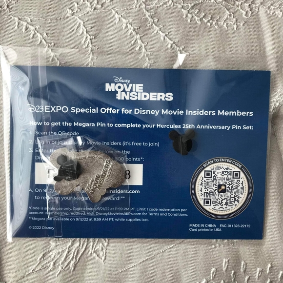 Complete Hercules 25th Anniversary Pin Set D23 Expo 2022 Disney Movie Insiders - Picture 2 of 2